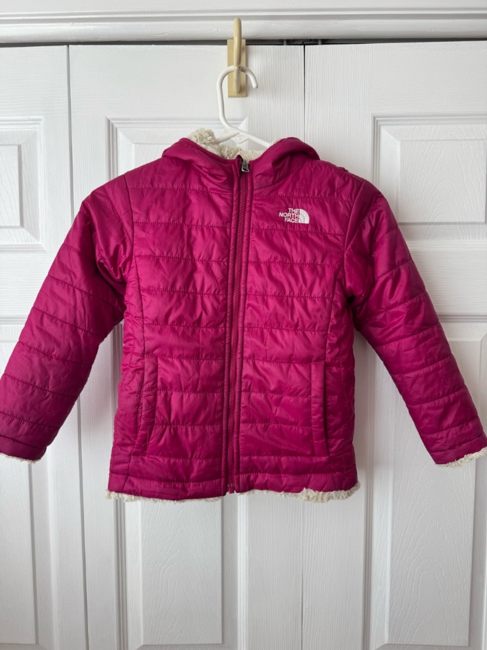 The North Face Toddler Girls Reversible Mossbud Swirl Jacket | Magenta 6T